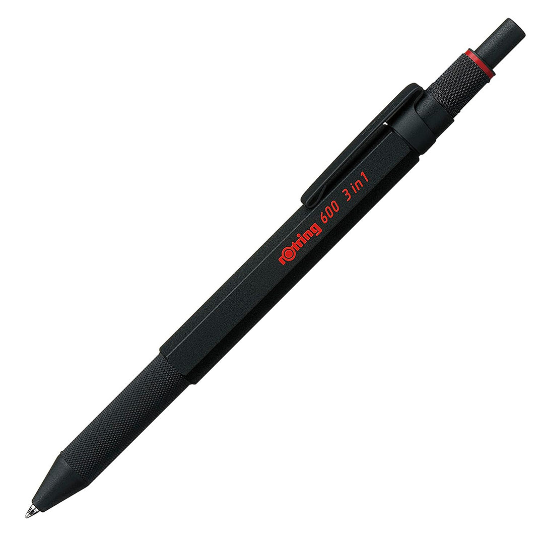 rOtring 600 3-in-1 Pen Mechanical Pencil – Black Premium