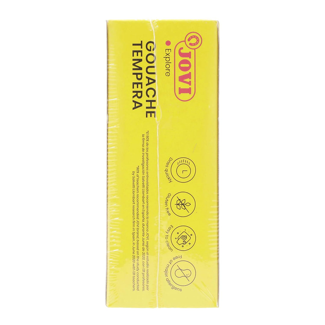 Jovi Case Tempera Paint, 12 Assorted Bottles of 15 ml, color (521)