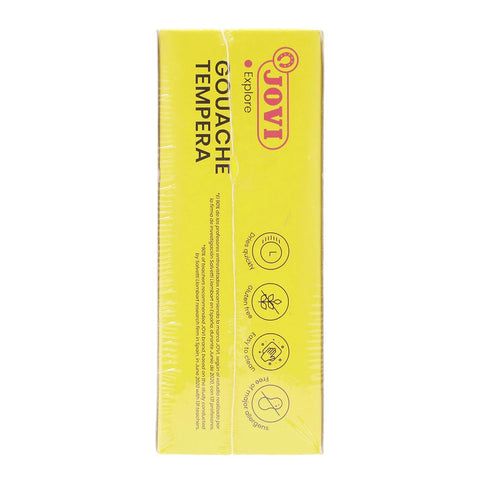 Jovi Case Tempera Paint, 12 Assorted Bottles of 15 ml, color (521)