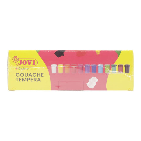 Jovi Case Tempera Paint, 12 Assorted Bottles of 15 ml, color (521)