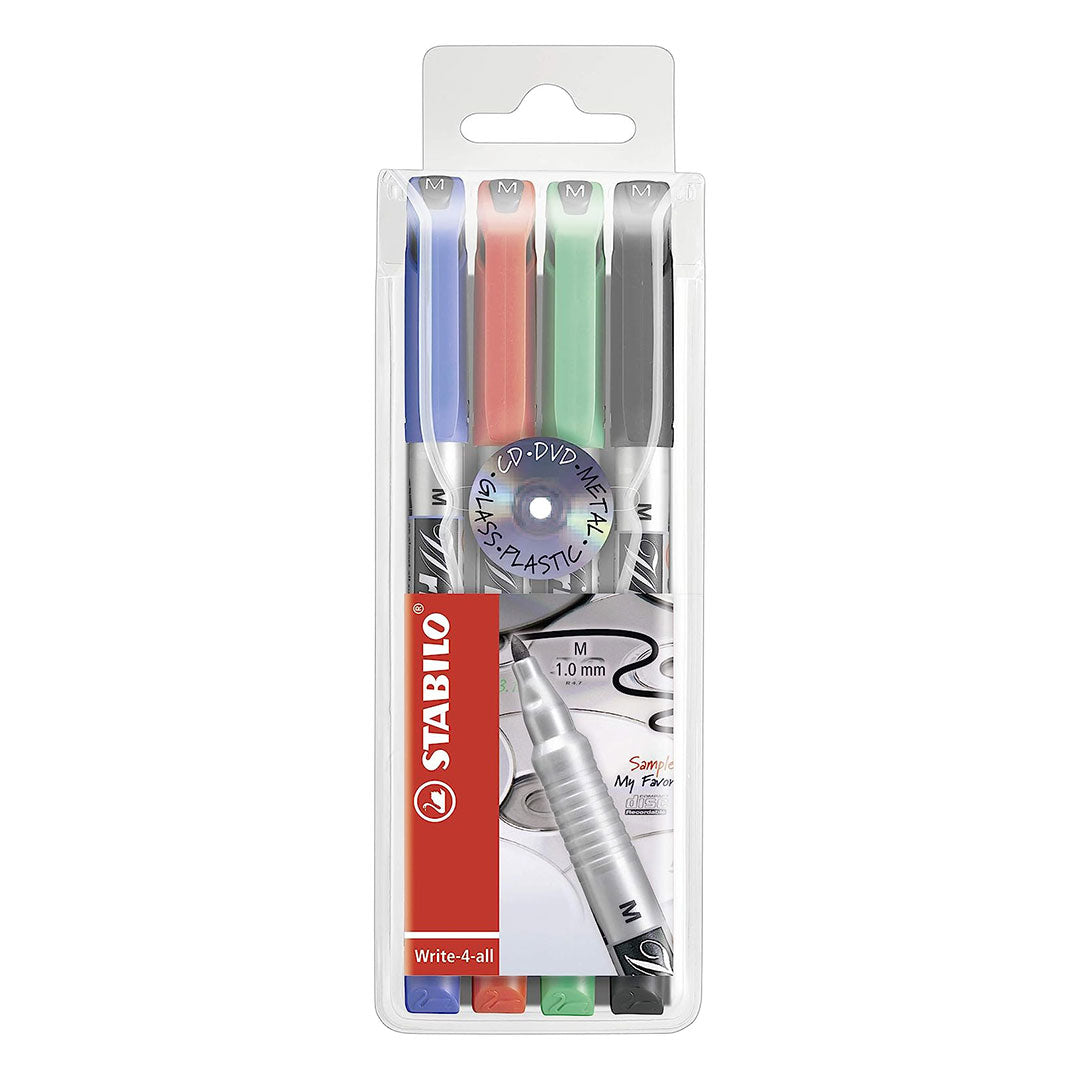 Stabilo | Write 4 All | 1mm Medium Tip | Pack Of 4