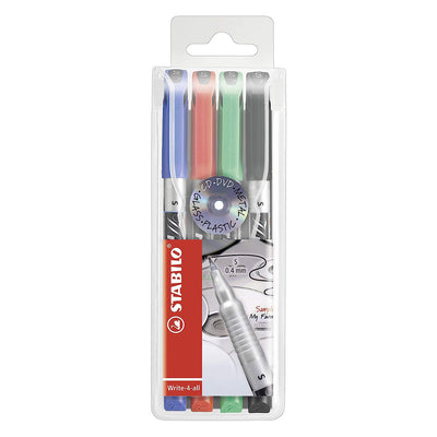 Stabilo | Write 4 All | 0.4mm Small Tip | Pack Of 4