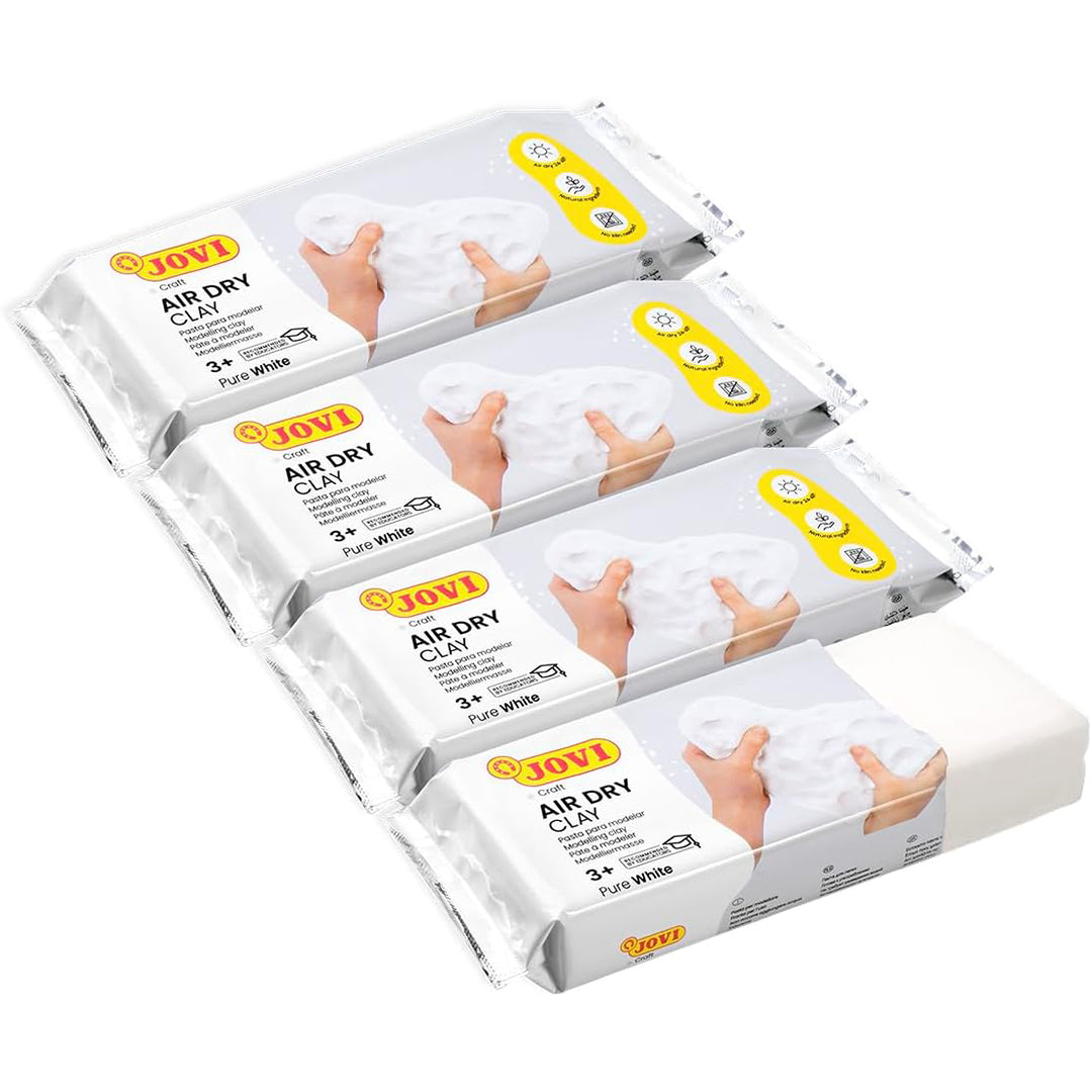 Jovi | Air Dry | Modeling Clay Kit | Set of 4 | White Color | (P86/4)