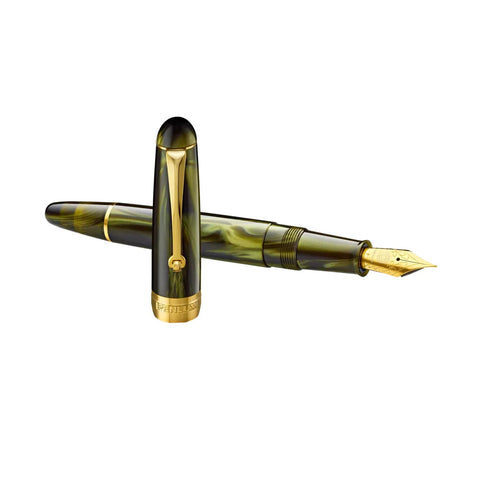 Penlux | Masterpiece Delgado | Fountain Pen | Moss Body | Green | Piston Filling