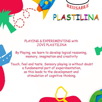 Jovi Plastilina Dark Blue Non-Drying Modelling Clay for Art & Craft Pack of 6 Bars - 50gms Each Non-Toxic Gluten Free Fine Motor Skills, Moulding, Pottery Sculpting Project Work with Dough