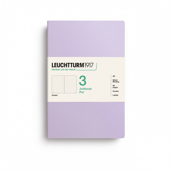 Leuchtturm1917 Jottbook A5 (80 Pages) 3-Piece Set Dotted - Lilac