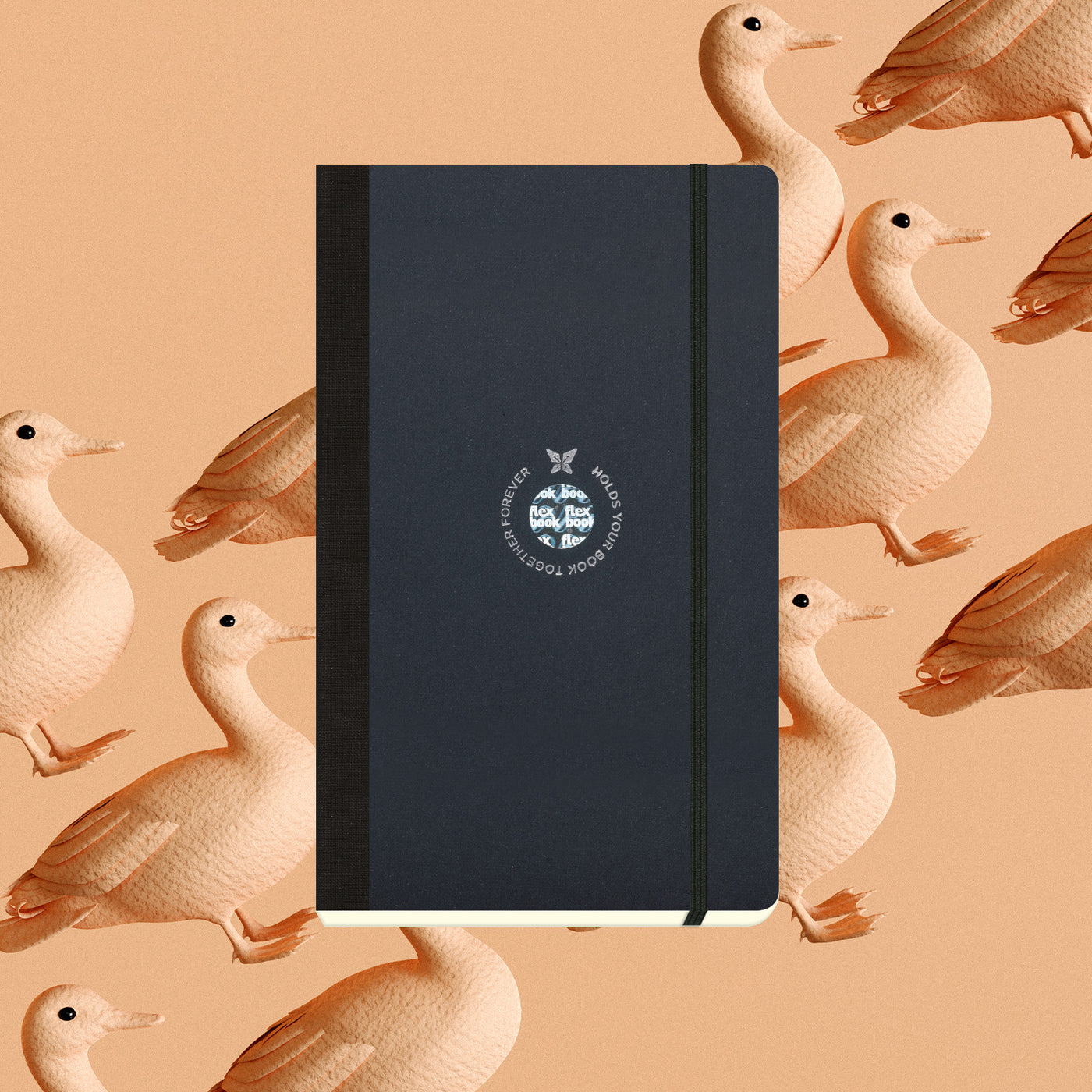 Flexbook | Plain | Medium A5 Size Notebook | Black | Flex Global