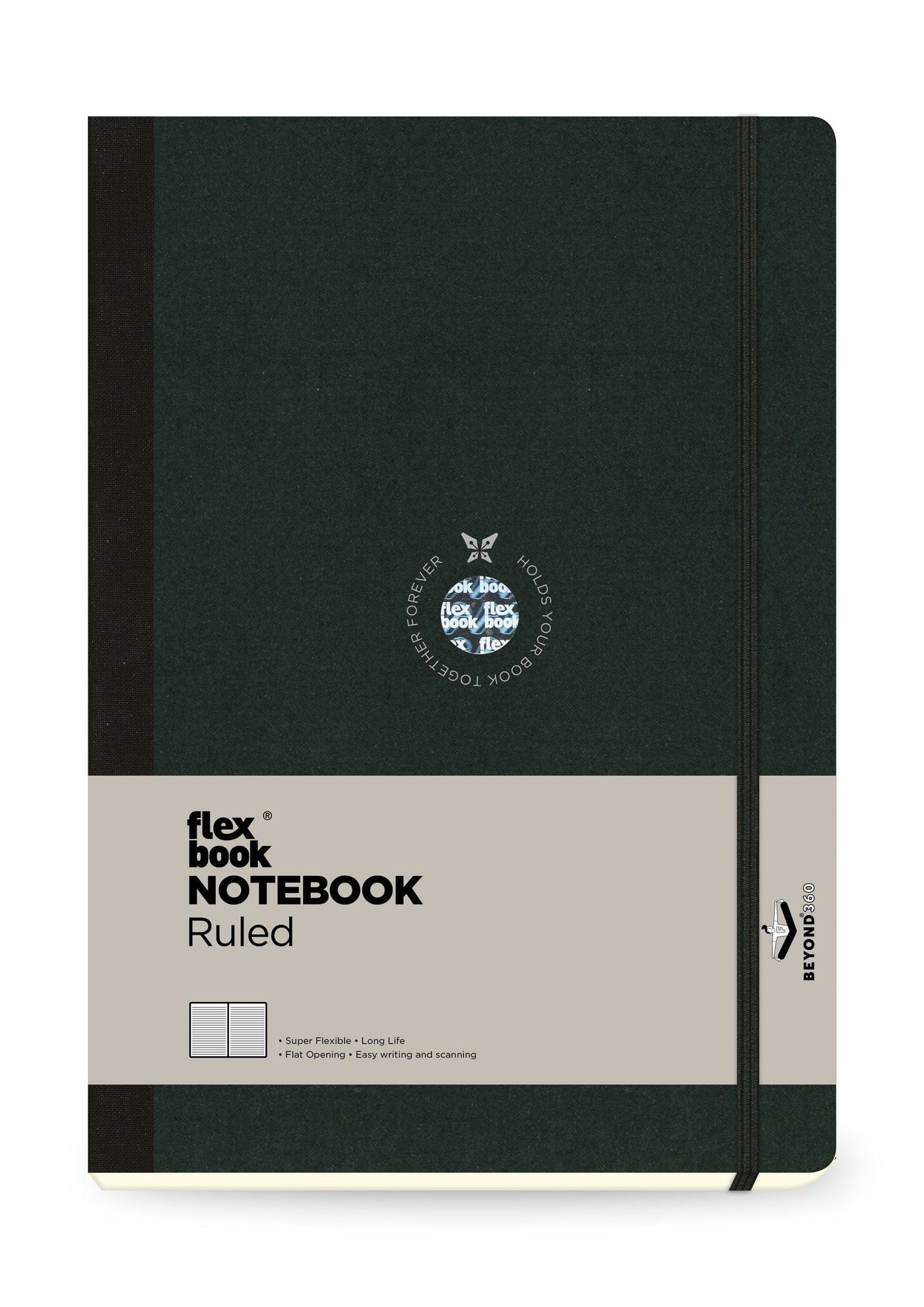 Flexbook | Ruled | Large B5 Size Notebook | Black | Flex Global