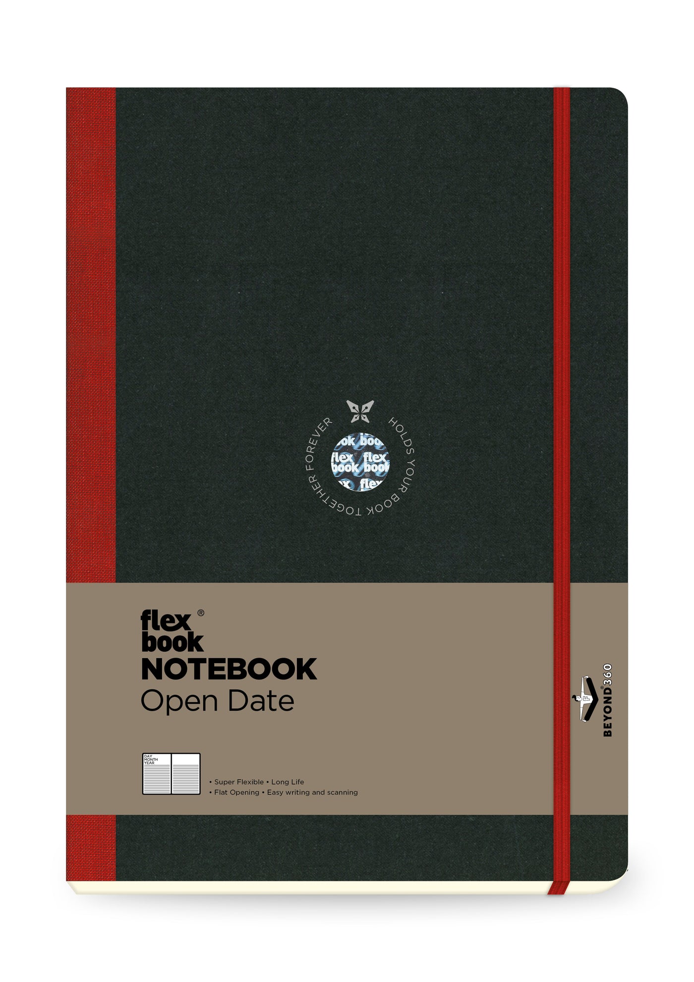 Flexbook | Open Date | Large B5 Size Planner | Red | Flex Global