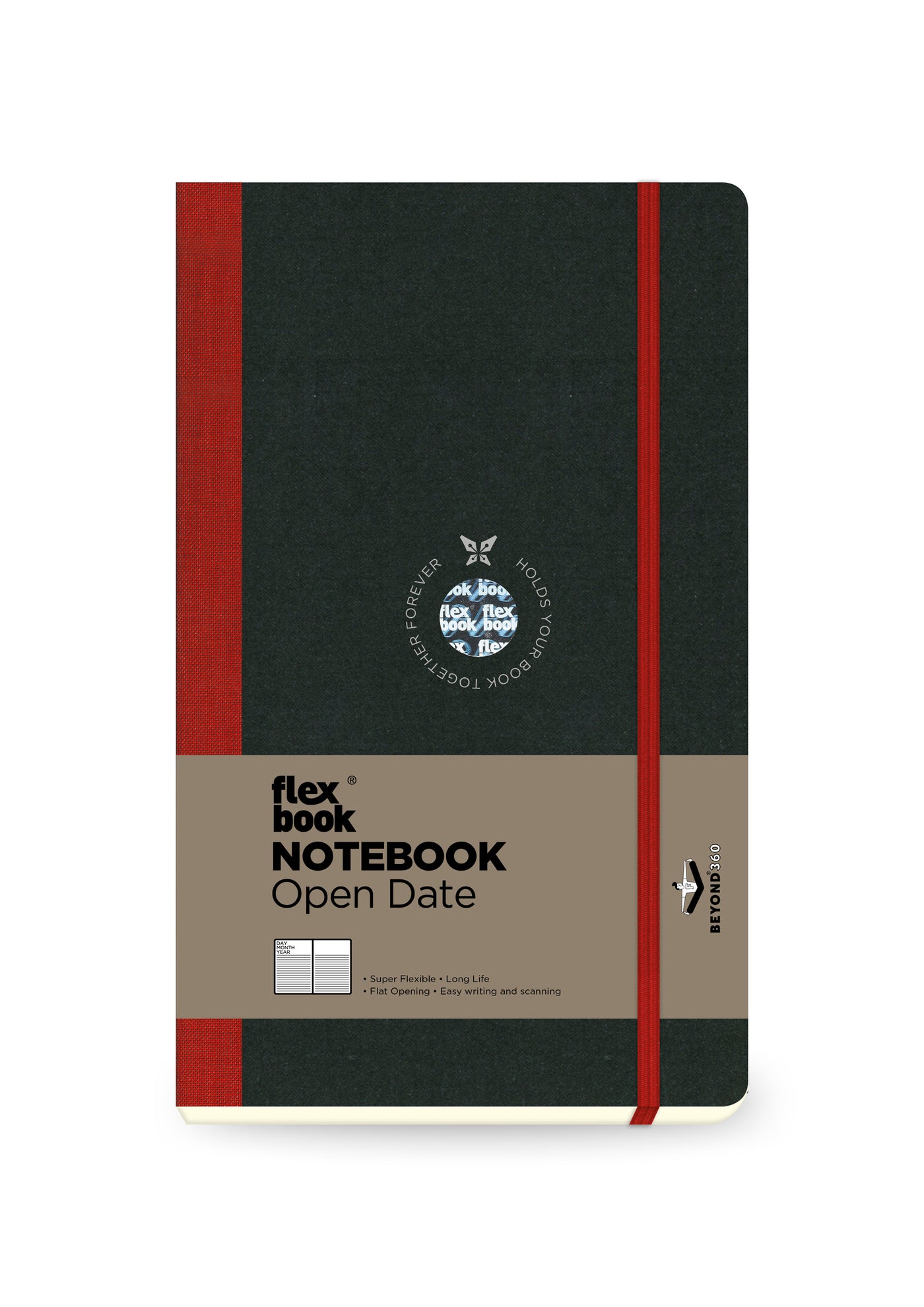 Flexbook | Open Date | Medium A5 Size Planner | Red | Flex Global