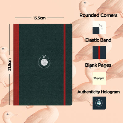 Flexbook | Blank | Medium A5 Size Sketchbook | Red | Flex Global Sketchbook