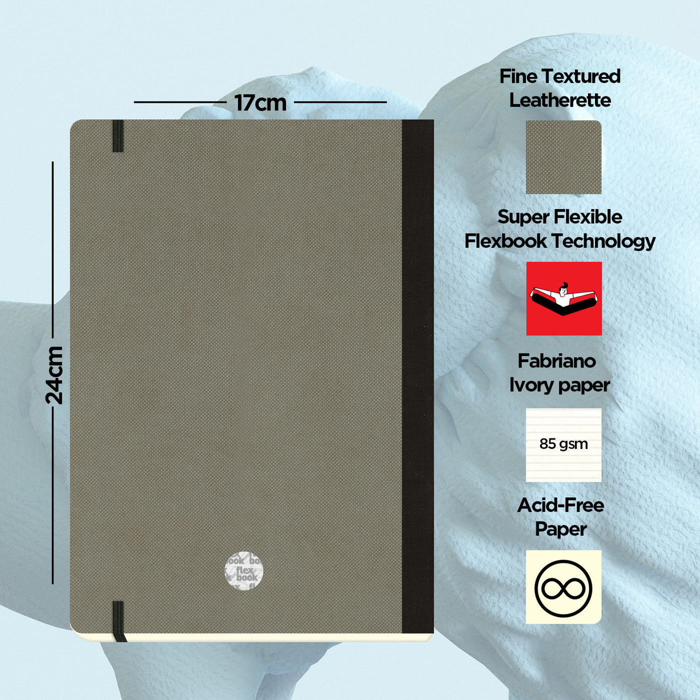 Flexbook | Ruled | Large B5 Size Notebook | Elephant | Adventure Series