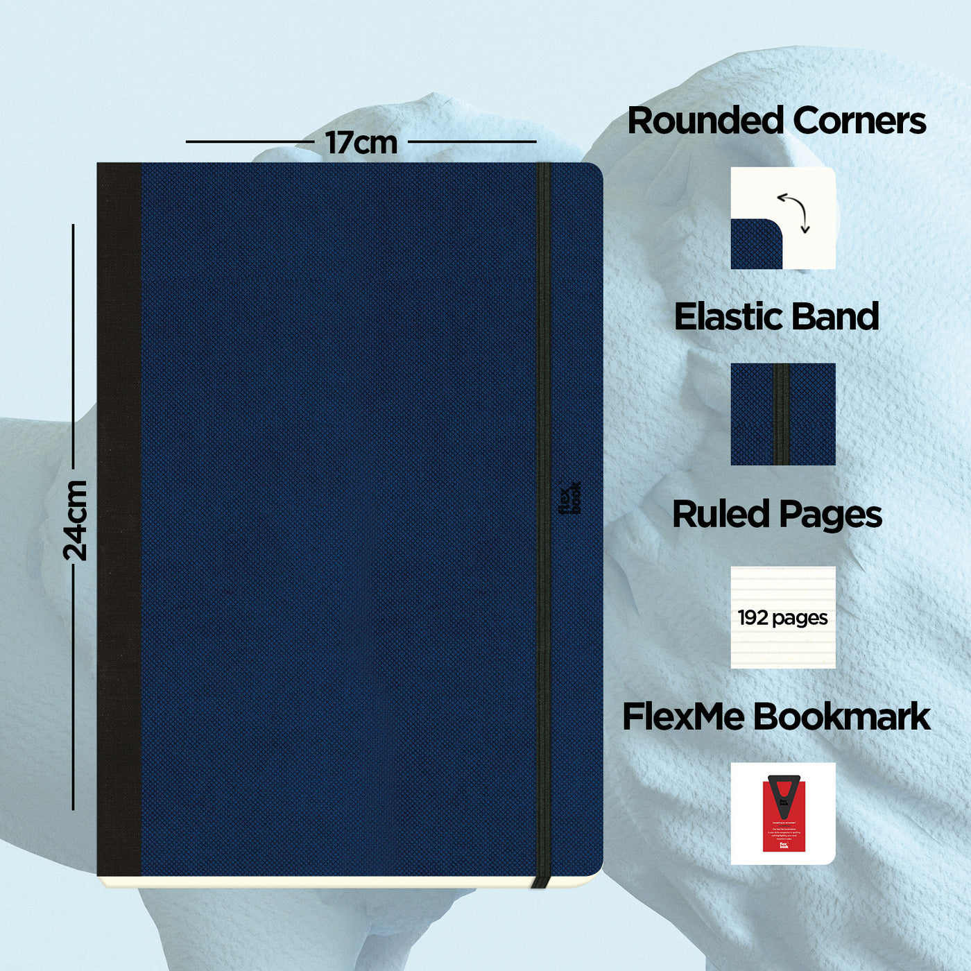 Flexbook | Ruled | Large B5 Size Notebook | Royal Blue | Adventure Series