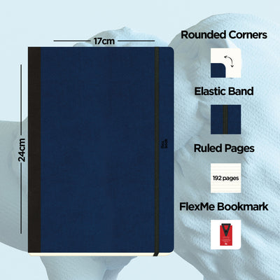 Flexbook | Ruled | Large B5 Size Notebook | Royal Blue | Adventure Series