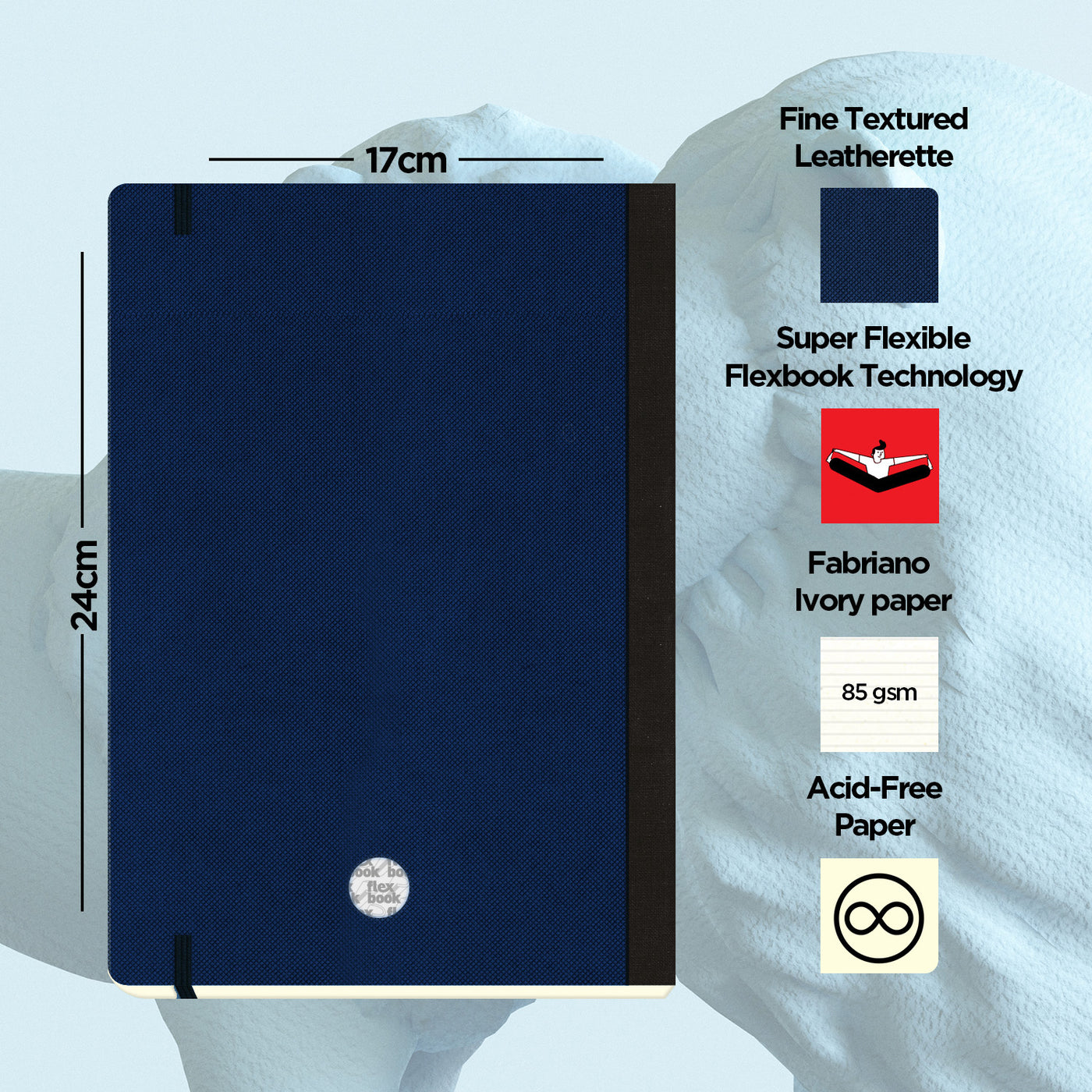 Flexbook | Ruled | Large B5 Size Notebook | Royal Blue | Adventure Series