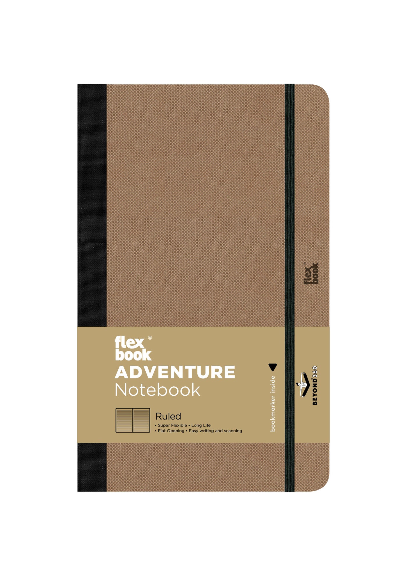 Flexbook | Ruled | Medium A5 Size Notebook | Camel | Adventure Series