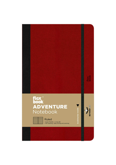 Flexbook | Ruled | Medium A5 Size Notebook | Red | Adventure Series