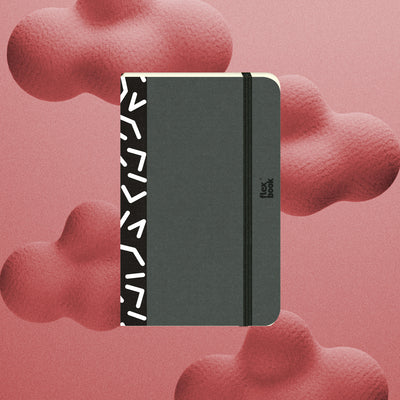 Flexbook | Ruled | Pocket A6 Size Notebook | Black | Visions 'All Angles' Spine