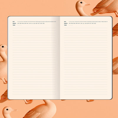Flexbook | Open Date | Large B5 Size Planner | Orange | Flex Global