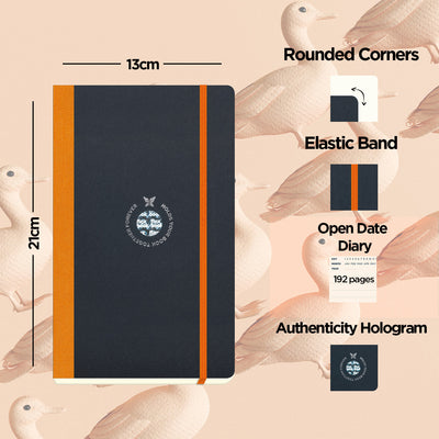 Flexbook | Open Date | Medium A5 Size Planner | Orange | Flex Global