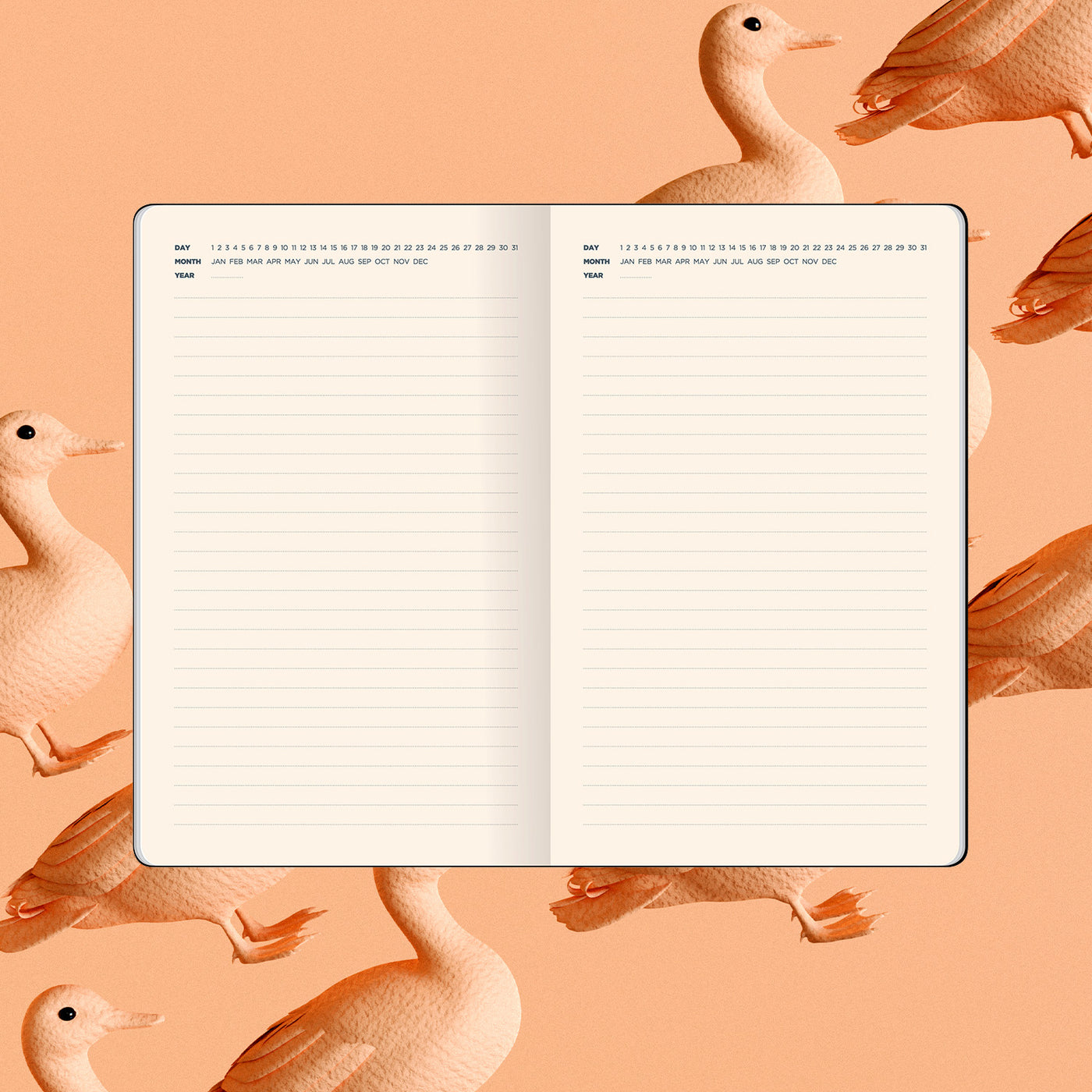 Flexbook | Open Date | Medium A5 Size Planner | Orange | Flex Global