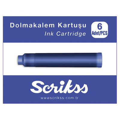 Scrikss | Cartridge Box | 6 Pcs | Fountain Pen | Blue