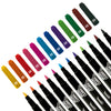 Jovi Decor Fabric Textile Marker, 4.8mm Brush Tip Pen, Water Based Ink, 12 Assorted Vibrant Colours, Ideal for Any Kind of Fabric DIY T-Shirts Project Handicrafts Art & Craft Kids Adults