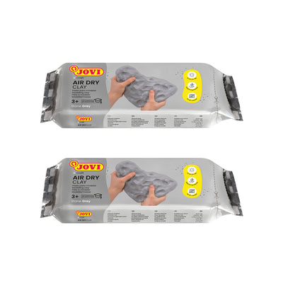 Jovi | European Air-Dry | Modelling Clay | Grey | 2 Packet | 250 Grams Each