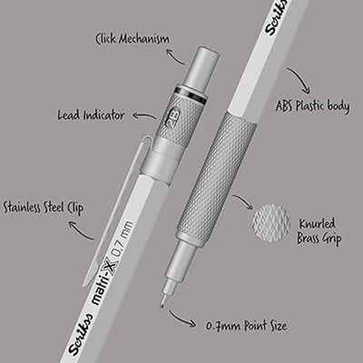 Scrikss | Matri-X | Mechanical Pencil | Light Gray-0.7mm