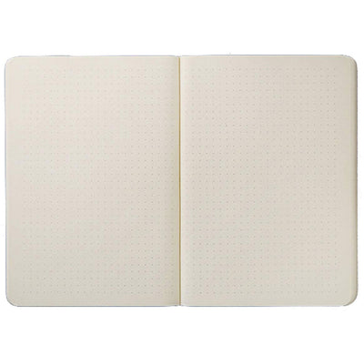 Zequenz A5 Size Apricot Orange Slim Notebook Dotted Acid Free Paper 200 Pages 80GSM 360 Degree Flexibility 100% Handmade Fountain Pen Friendly Color Series Bookmark Included