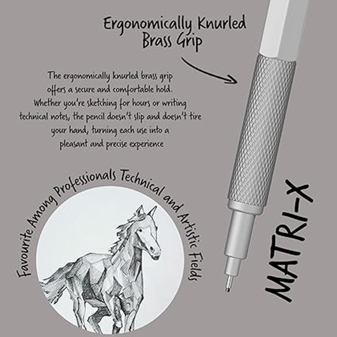 Scrikss | Matri-X | Mechanical Pencil | Light Gray-0.7mm