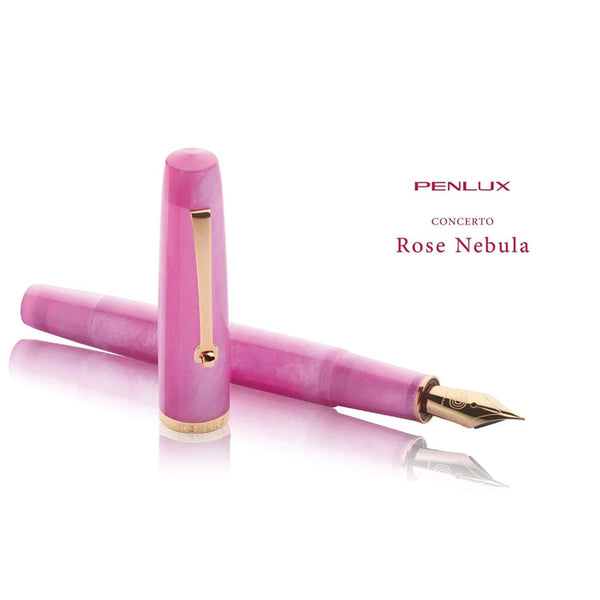Penlux | Fountain Pen | Concerto | Rose Nebula | Rose Gold Trim