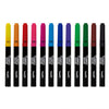 Jovi Decor Fabric Textile Marker, 4.8mm Brush Tip Pen, Water Based Ink, 12 Assorted Vibrant Colours, Ideal for Any Kind of Fabric DIY T-Shirts Project Handicrafts Art & Craft Kids Adults