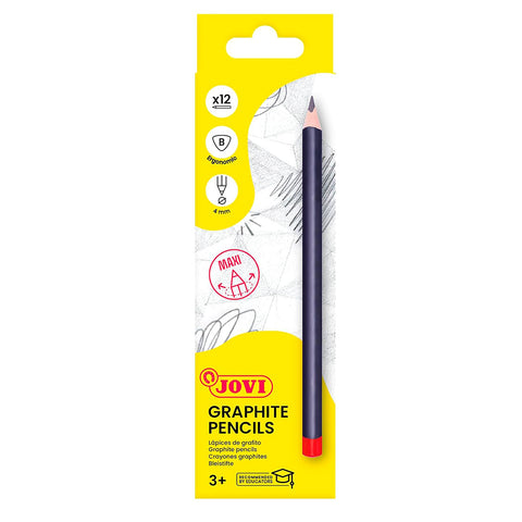 Jovi 738/12 B Graphite Pencil Case, Pack of 12, Single
