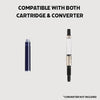 Scrikss Primeo Medium Nib Fountain Pen | 3 Cartridges Included | Stainless Steel Nib & ABS Body | Grey | in Blister Pack 7