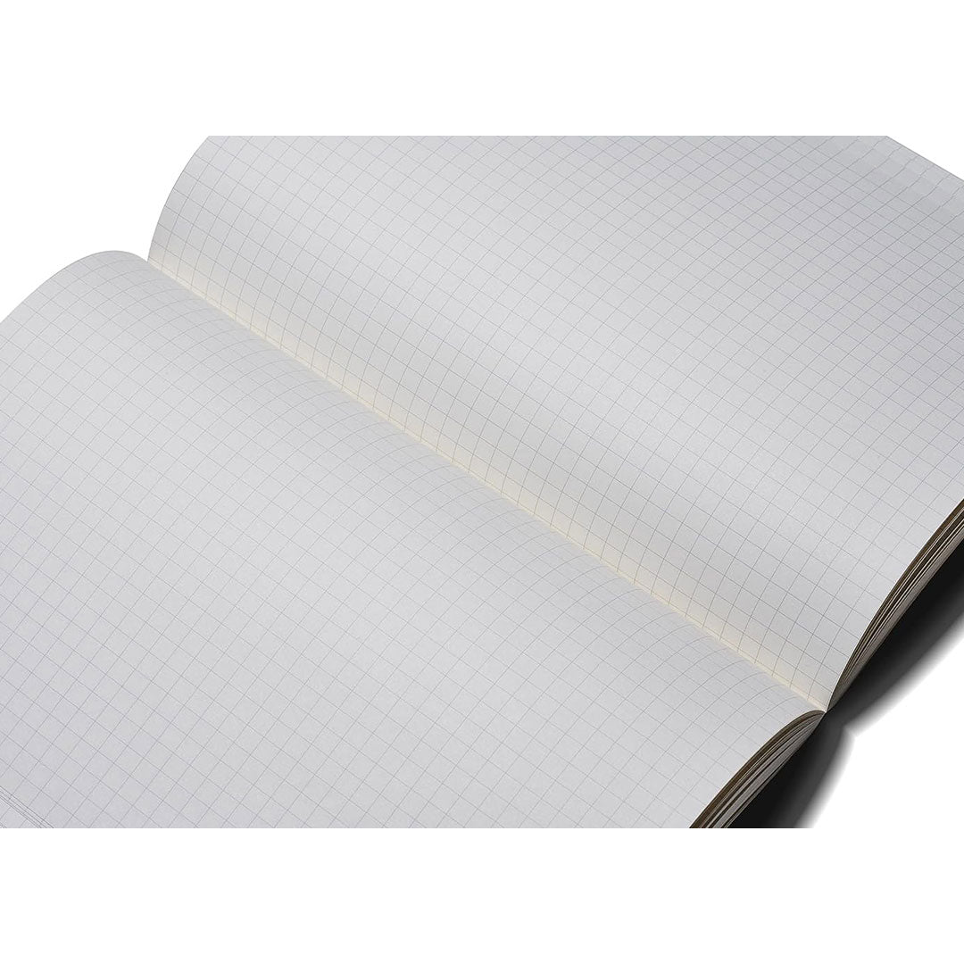 Zequenz A5 Size Fern Green Slim Notebook Squared Acid Free Paper 200 Pages 80GSM 360 Degree Flexibility 100% Handmade Fountain Pen Friendly Color Series Bookmark Included