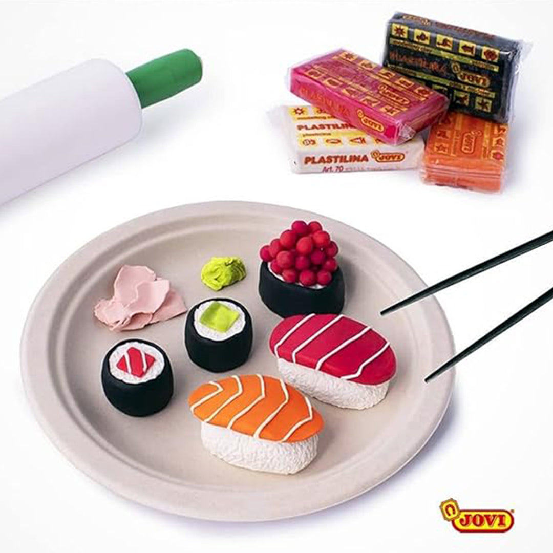 Jovi Plastilina Dark Blue Non-Drying Modelling Clay for Art & Craft Pack of 6 Bars - 50gms Each Non-Toxic Gluten Free Fine Motor Skills, Moulding, Pottery Sculpting Project Work with Dough