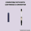 Scrikss Primeo Medium Nib Fountain Pen | 3 Cartridges Included | Stainless Steel Nib & ABS Body | Lilac | in Blister Pack