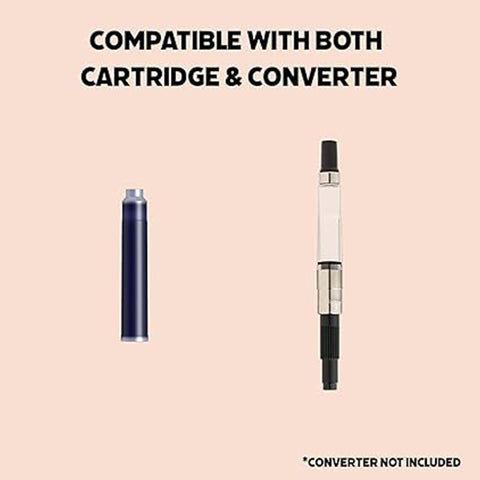 Scrikss Primeo Medium Nib Fountain Pen | 3 Cartridges Included | Stainless Steel Nib & ABS Body | Latte Pastel Brown| in Blister Pack