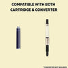 Scrikss Primeo Medium Nib Fountain Pen | 3 Cartridges Included | Stainless Steel Nib & ABS Body | Kiwi Green | in Blister Pack