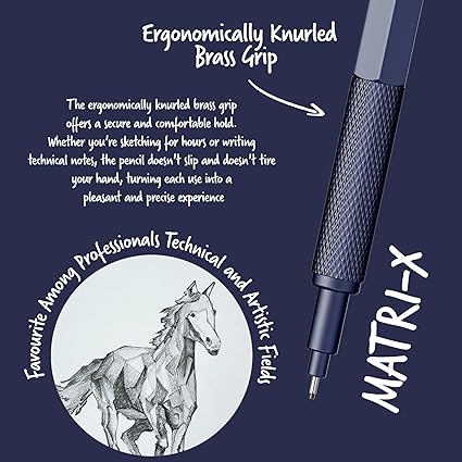 Scrikss | Matri-X | Mechanical Pencil | Dark Blue-0.5mm