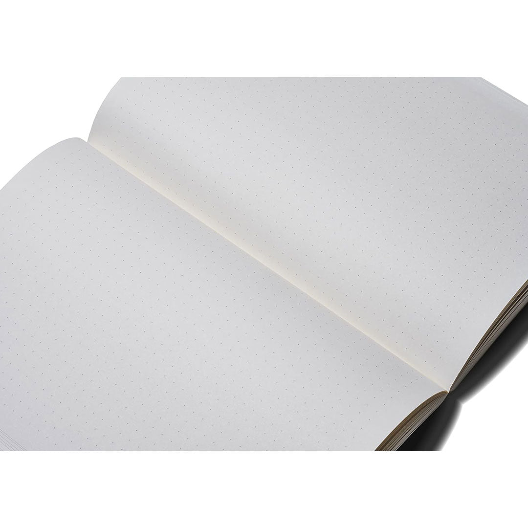 Zequenz A5 Size Ocean Blue Slim Notebook Dotted Acid Free Paper 200 Pages 80GSM 360 Degree Flexibility 100% Handmade Fountain Pen Friendly Color Series Bookmark Included