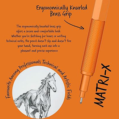 Scrikss | Matri-X | Mechanical Pencil | Orange-0.5mm