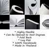 Zequenz A6 Size White Silver Notebook Squared & Blank Acid Free Paper 200 Pages each Ruling 400 Pages 70GSM 360 Degree Flexibility 100% Handmade PU and White paper Basic Plus Series