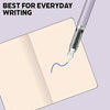 Scrikss Primeo Medium Nib Fountain Pen | 3 Cartridges Included | Stainless Steel Nib & ABS Body | Lilac | in Blister Pack