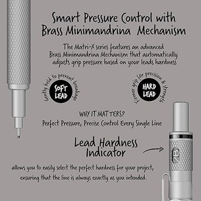 Scrikss | Matri-X | Mechanical Pencil | Light Grey-0.5mm