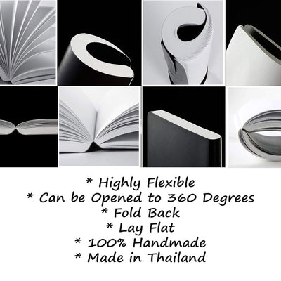 Zequenz A5 Size Peach Slim Notebook Squared Acid Free Paper 200 Pages 80GSM 360 Degree Flexibility 100% Handmade Fountain Pen Friendly Color Series Bookmark Included