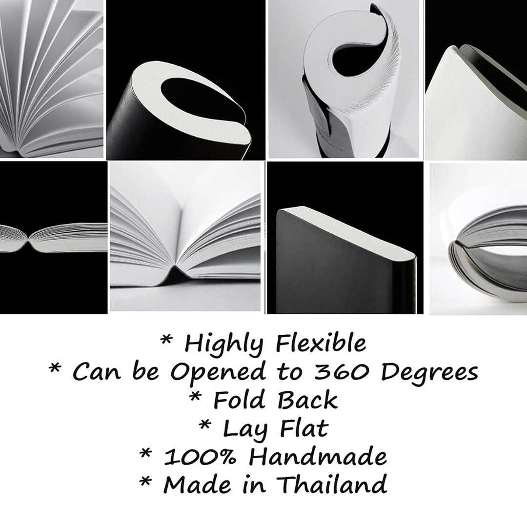 Zequenz Notebook Gift Set A5 and A6 | Air Series | Blue | Dotted | 400 and 256 Pages | 70GSM | 360 Degree Flexibility | Handmade | Soft PU Cover | Pack of 2