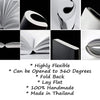 Zequenz A6 Size Silver Grey Notebook Squared & Blank Acid Free Paper 200 Pages each Ruling 400 Pages 70GSM 360 Degree Flexibility 100% Handmade PU and White paper Basic Plus Series