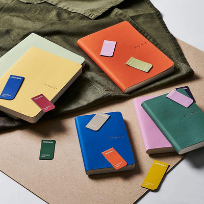 Zequenz A5 & A6- Olive Green Notebook Set Ruled Acid Free Paper 200 Pages Each 80GSM 360 Degree Flexibility 100% Handmade Fountain Pen Friendly Color Series Pack of 2 Notebooks